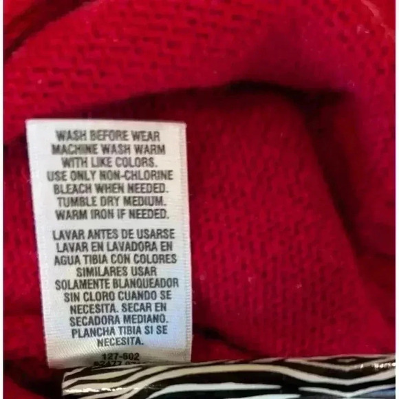 Vintage 18M Boy's Carter's Red & Gray Knit Zip Up Cardigan - Picture 5 of 5